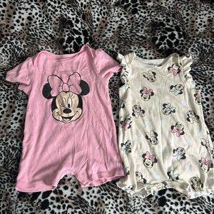 Disney Baby Cream and Pink Minnie Mouse Romper